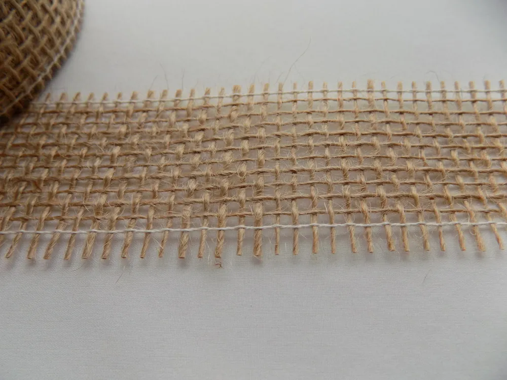 Stuha jutová "prírodná" - 4,5 cm