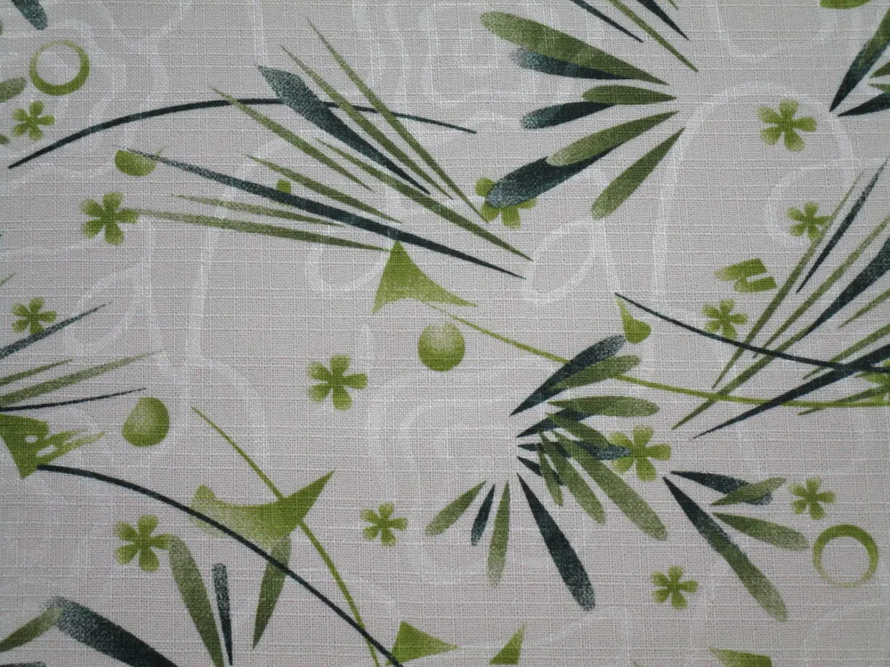 Kostýmovka "zelené kvety, čiary"