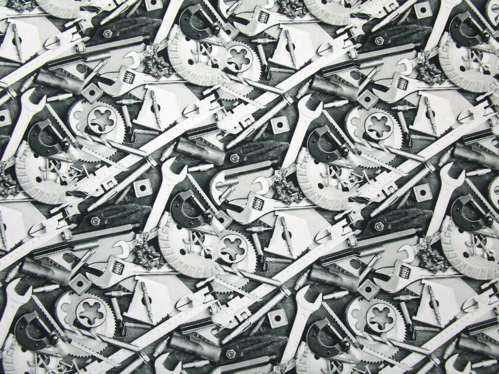 Teplákovina sivá "náradie" 