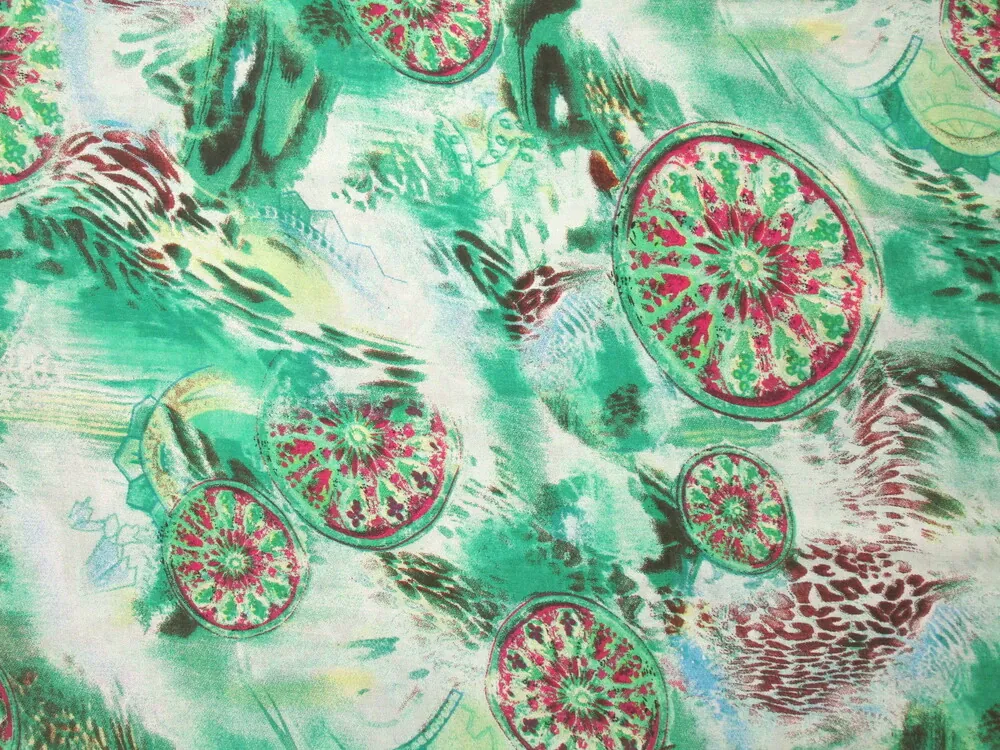 Šatovka zeleno-modrá "mandala" 