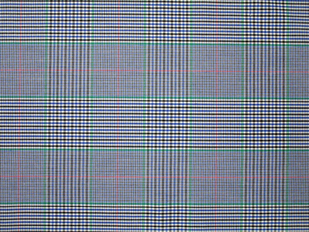 Kostýmovka bielo-modrá "červeno-zeleno-čierne káro"