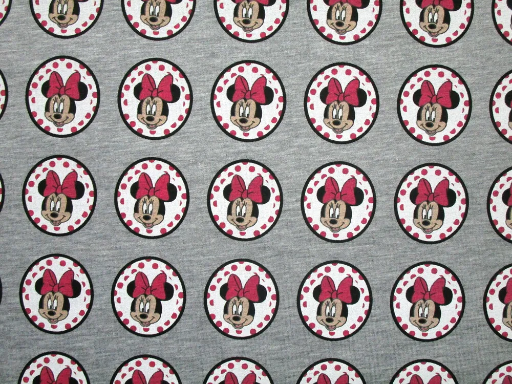 Teplákovina sivá "Minie s ružovou mašľou" 