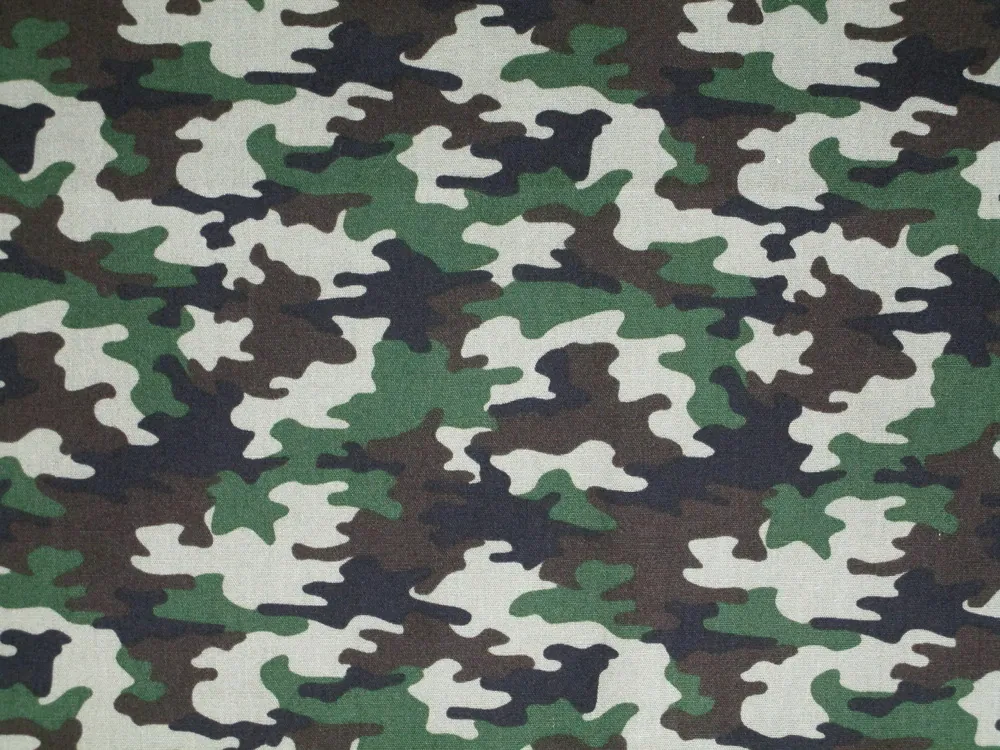 Bavlna zeleno-hnedo-čierna "maskáč"