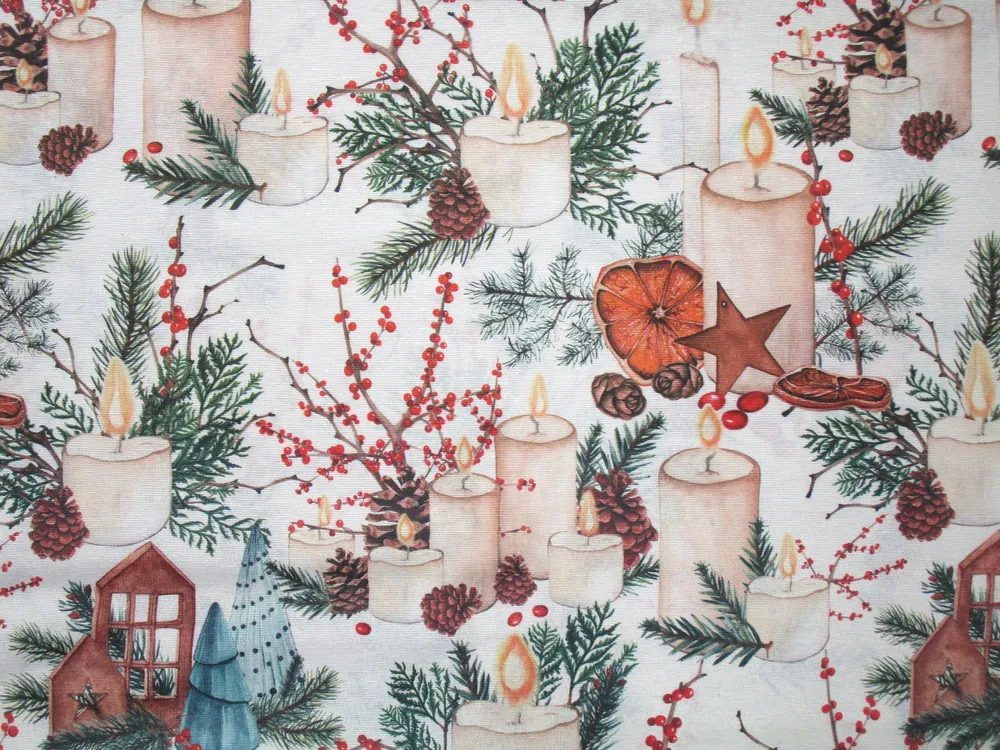 Poťahovka svetlosmotanová "vianočný motív"