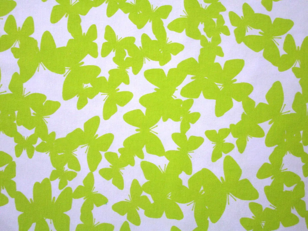 Úplet biely "neónové motýle"