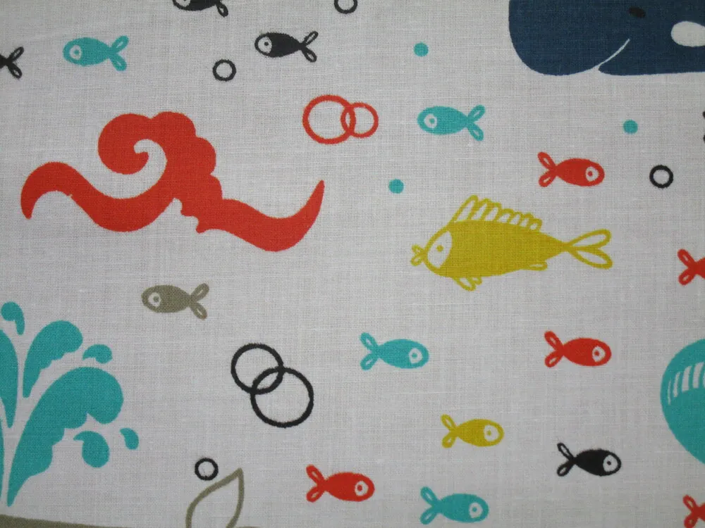 Bavlna biela "morský svet" 