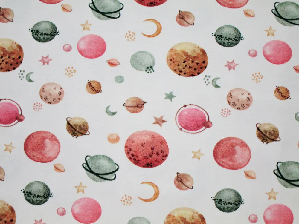 Úplet smotanový "planéty, hviezdičky" 