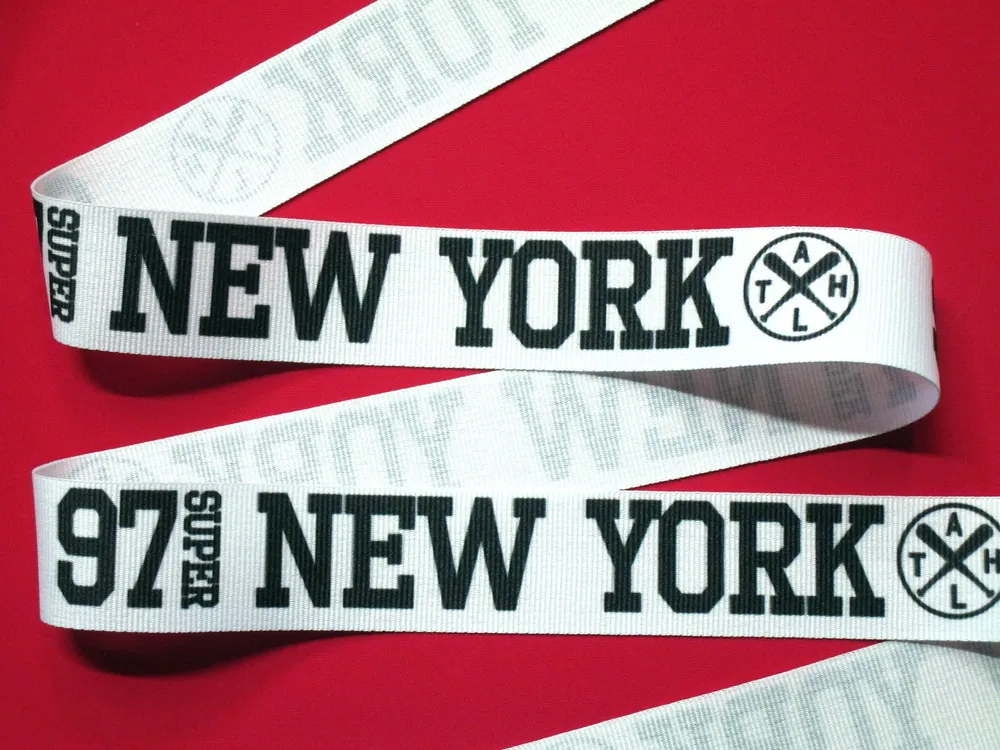 Stuha rypsová biela "NEW YORK" 