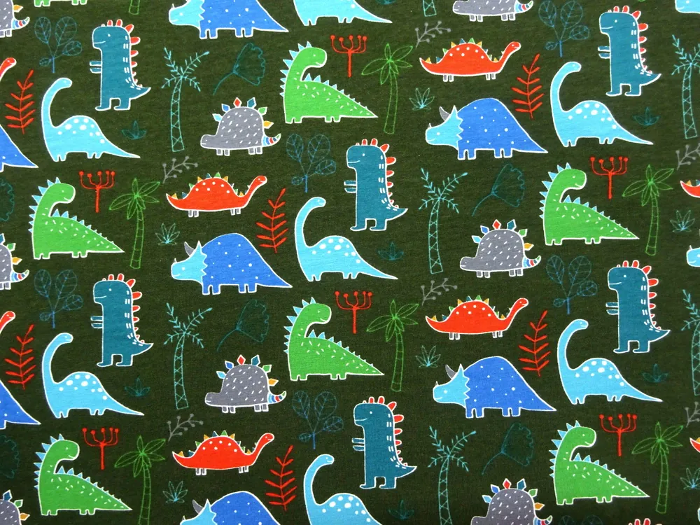 Úplet tmavozelený "dinosaurus"