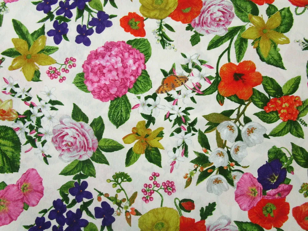 Poťahovka maslová "pestrofarebné kvety"