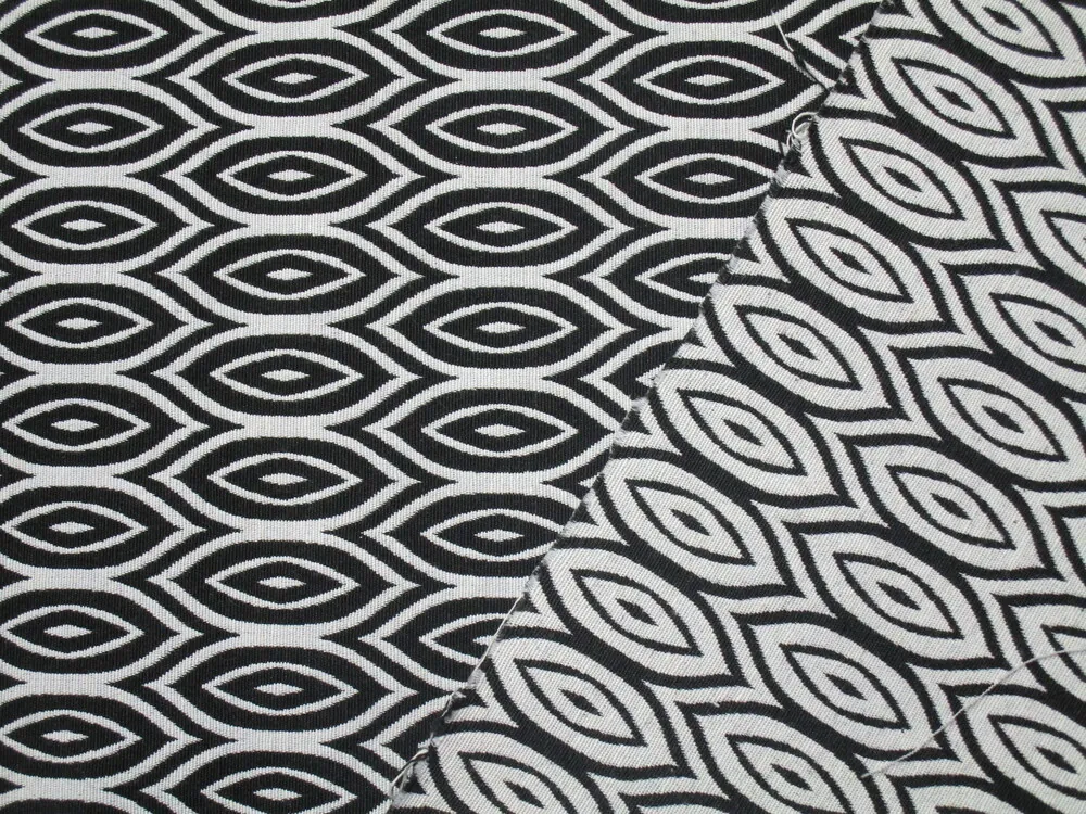 Žakard sivo-čierny "slza" - obojstranný