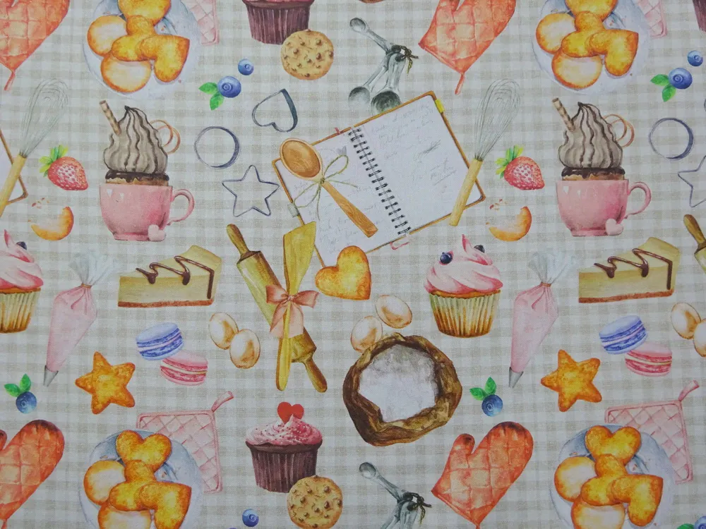 Poťahovka bielo-béžová "pečenie" 