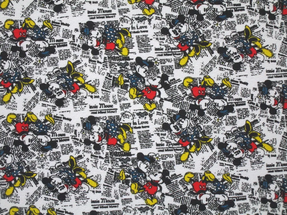 Teplákovina biela "Mickey a Minie" 