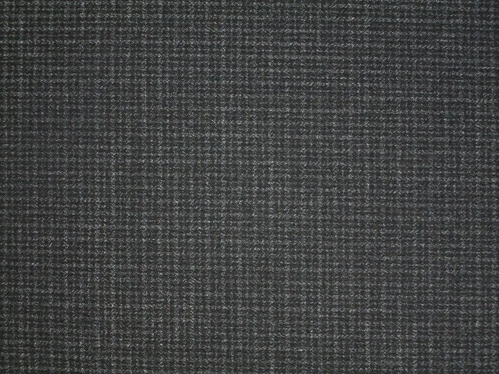 Kostýmovka čierna "drobné sivé káro"