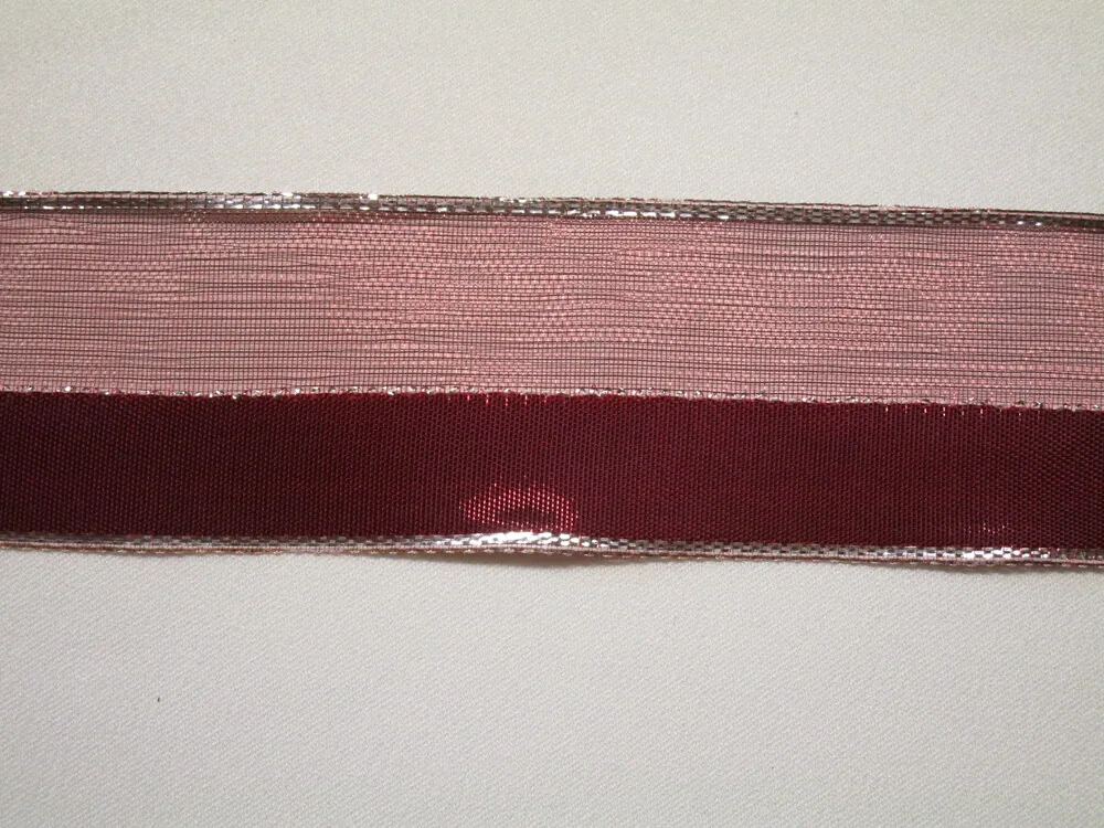 Stuha dekoračná "bordó" - 40 mm