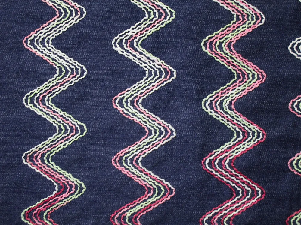 Riflovina tmavomodrá "farebné vlnky"