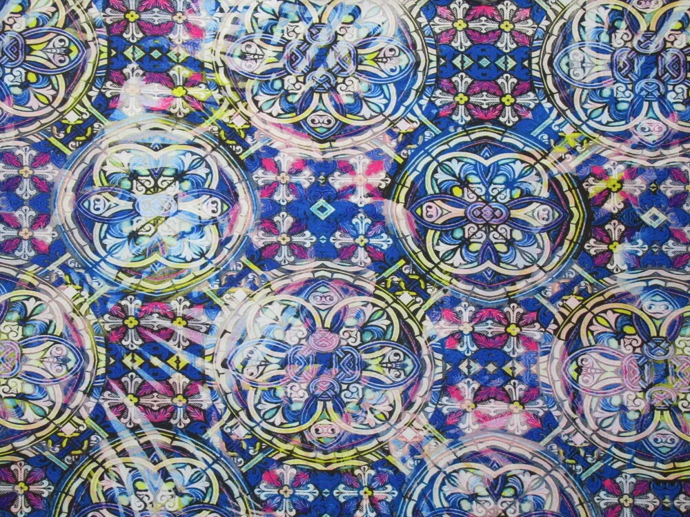 Šatovka modrá "ornamenty"