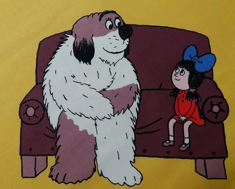 Bavlna tmavo žltá "Maxi pes Fík a Ája"