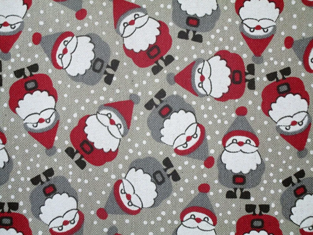 Poťahovka béžová "postavička Mikuláša" - 280 cm