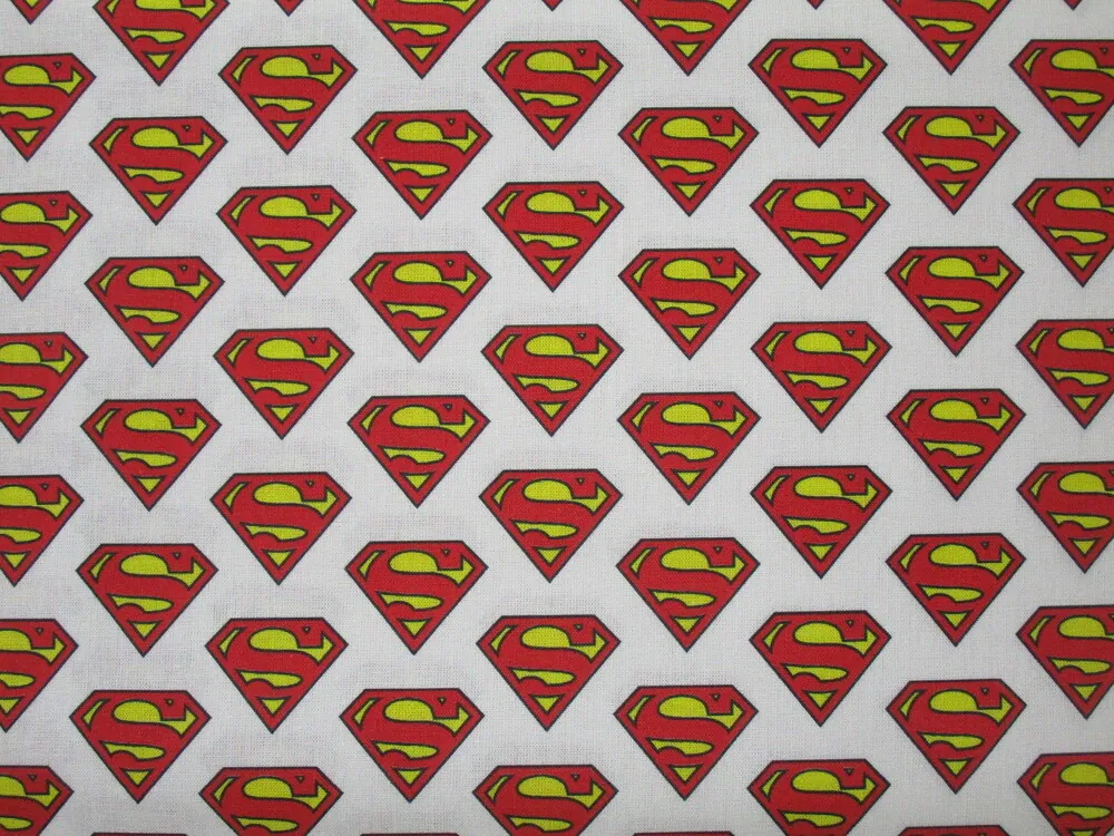 Bavlna biela "SUPERMAN" - licencovaná 
