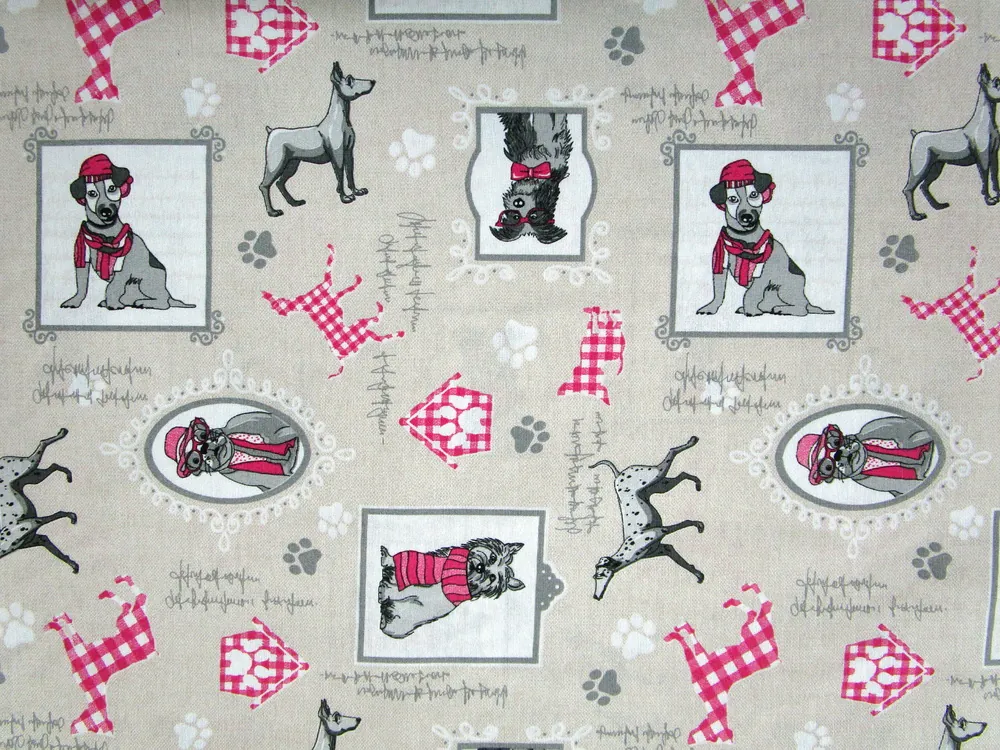 Poťahovka svetlo béžová "psík" 