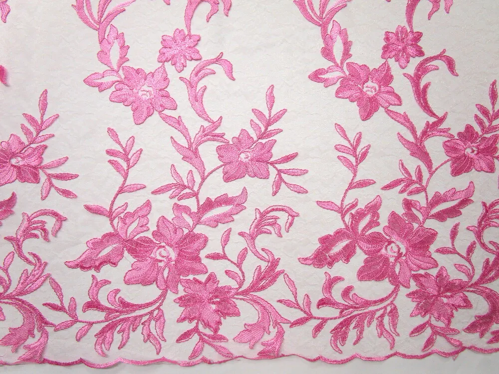 Krajka ružová "kvety, listy"