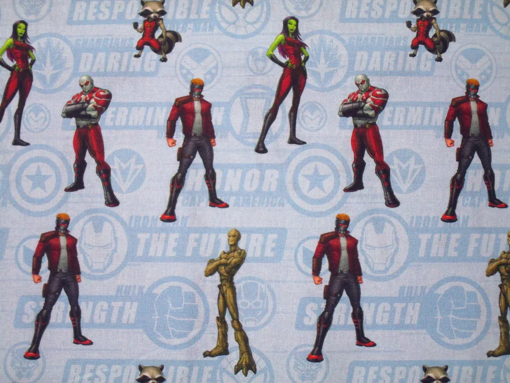 Bavlna modrá "strážcovia galaxie" - licencovaná