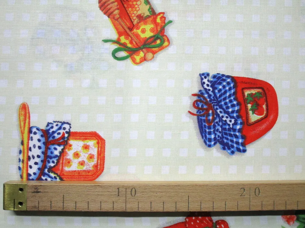 Bavlna bielo-maslová "zaváraniny"