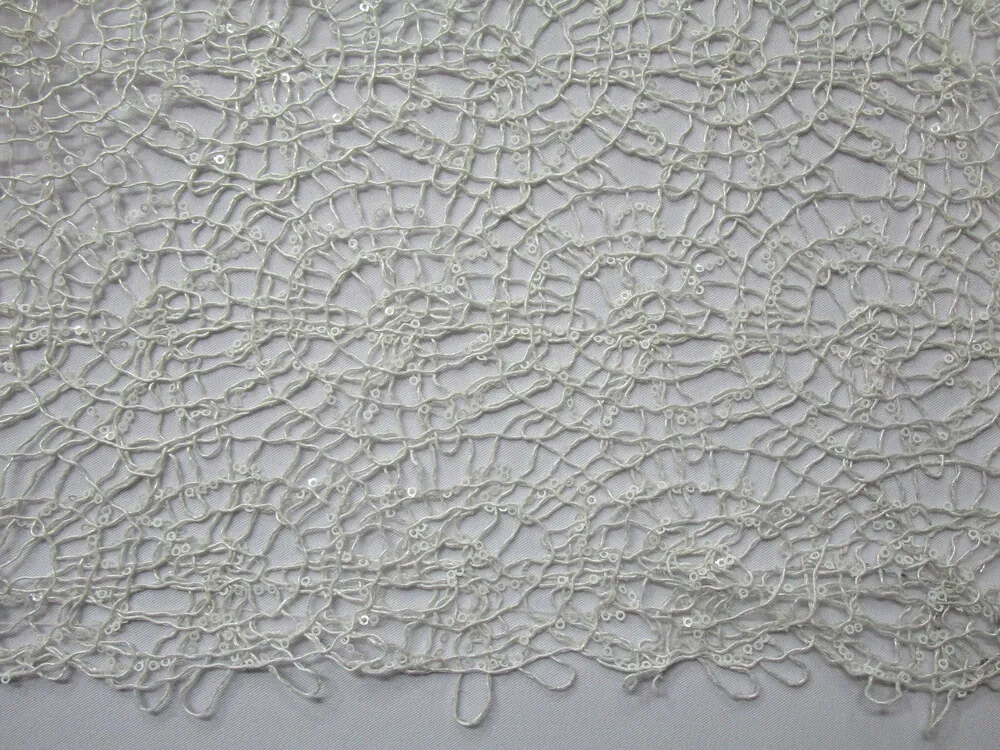 Krajka biela s flitrami "pavučina"