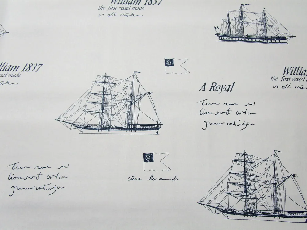 Bavlna maslová "tmavomodrá plachetnica"
