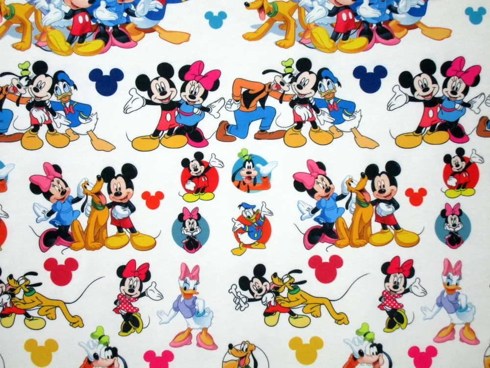 Teplákovina svetlomaslová "Mickey, Minie, Pluto"