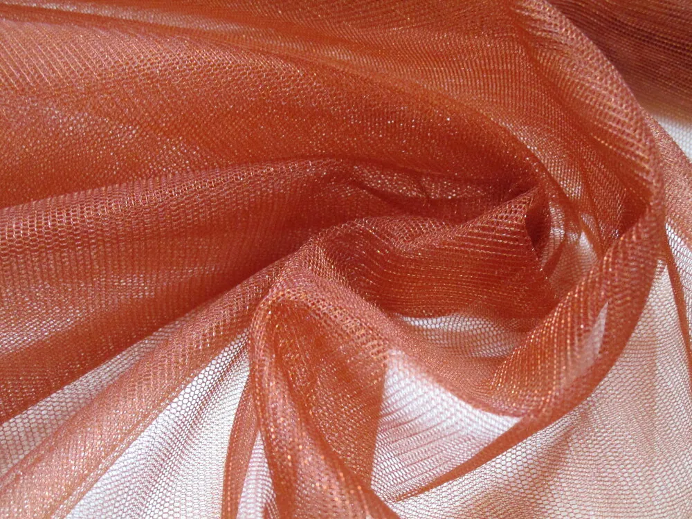 Tyl shining "tehlový"