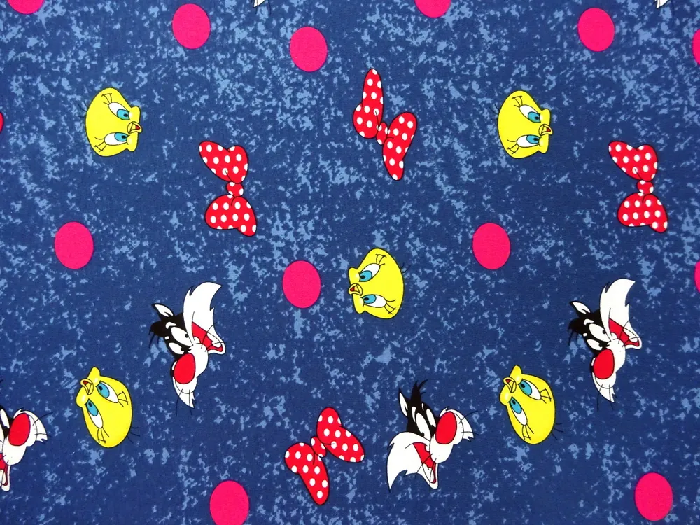 Úplet modrý "Silvester a Tweetee"