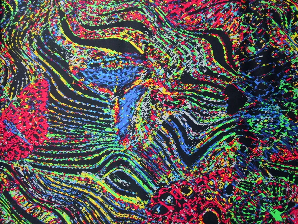 Satén bavlnený elastický čierny "farebné vyriácie" 