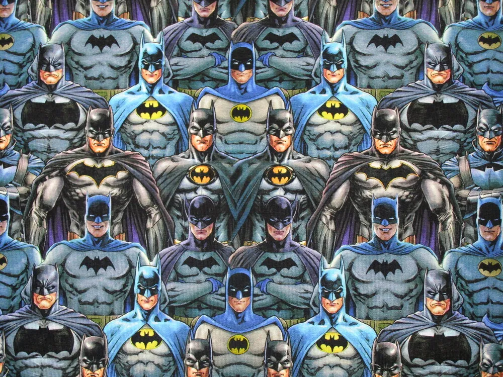 Teplákovina sivo-modrá "BATMAN" - zbytok