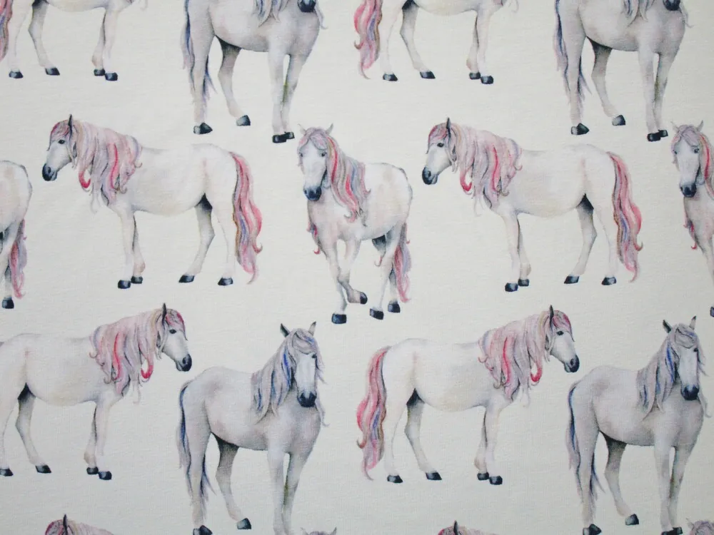 Úplet smotanový "sivo-ružový koník" 