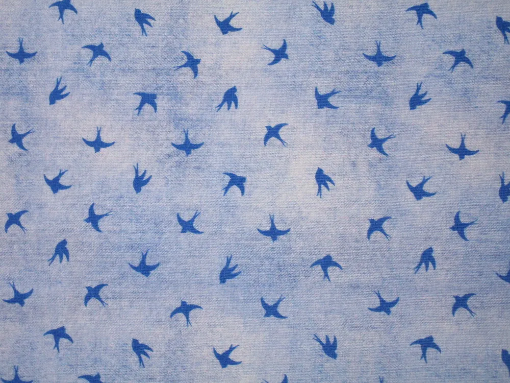 Úplet modrý denim "modrá lastovička"