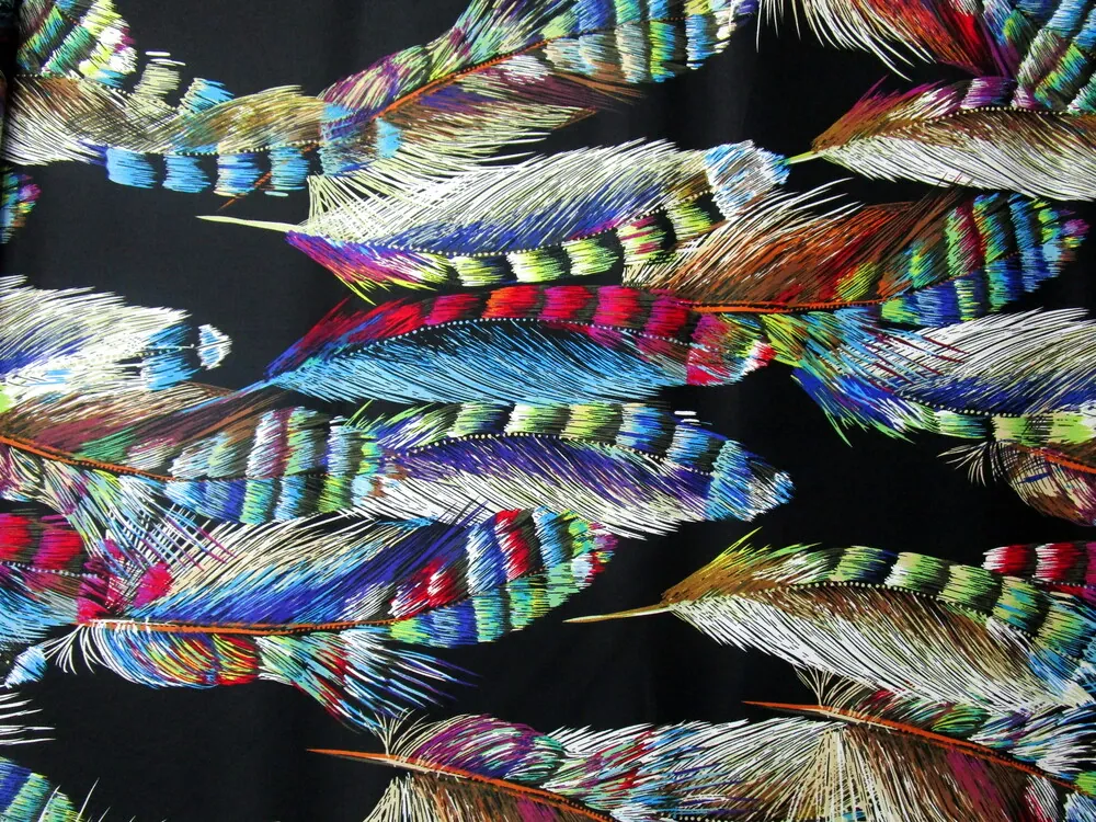 Satén bavlnený elastický čierny "pierka" - matný 