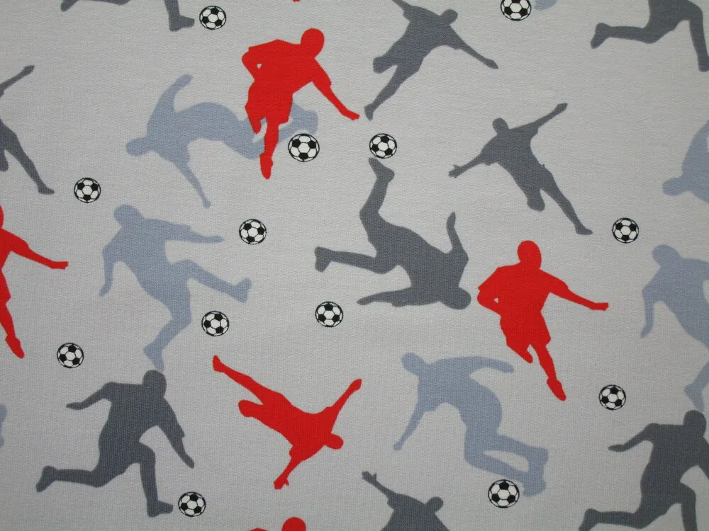 Teplákovina sivá "sivý a pomarančový futbalista"