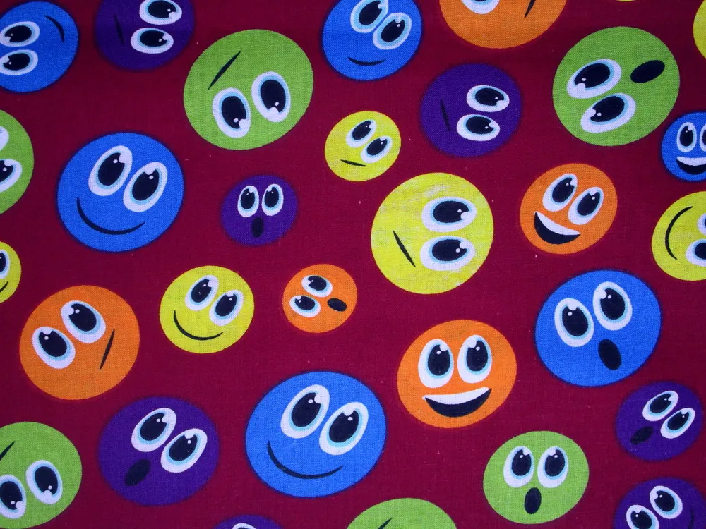 Bavlna vínová "farebný smejko" 