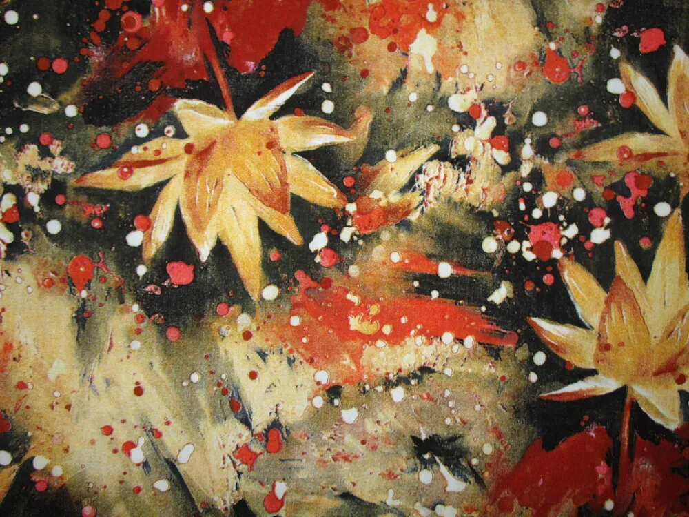 Šatovka pomarančovo-čierna "kvety" - zbytok