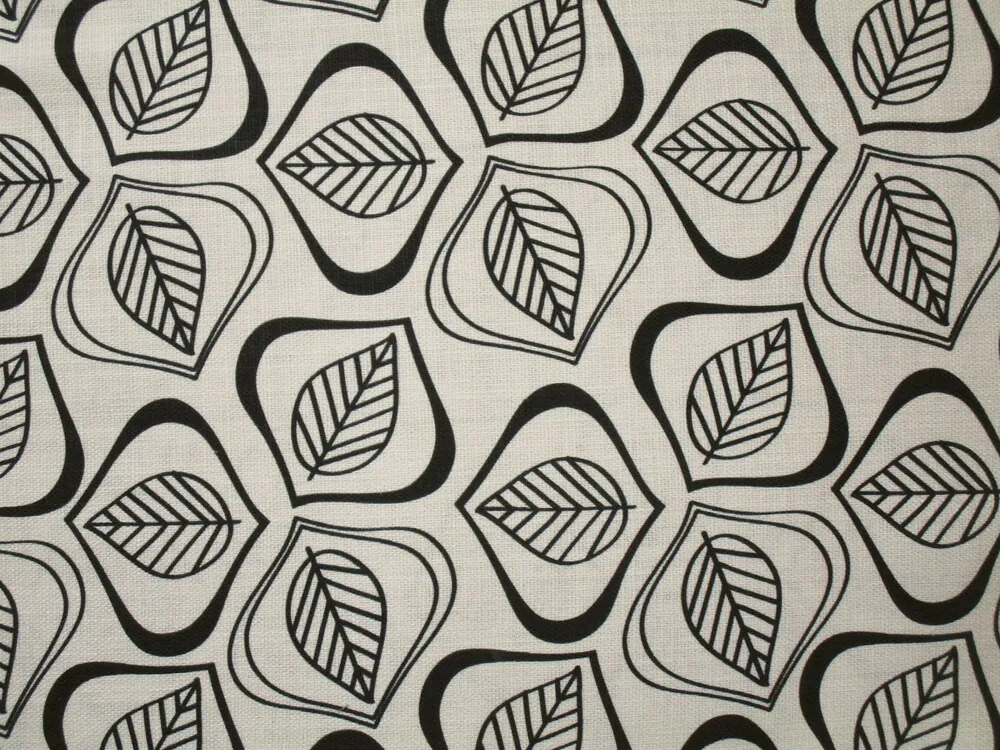 Bavlna béžová "čierne listy" 