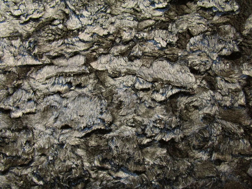 Kožušina čierna "zlato-hnedý vlas"