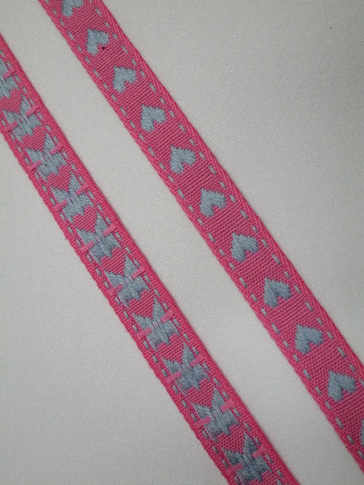 Stuha cyklaménová "modré srdiečka"