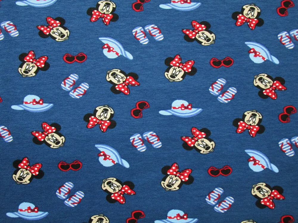 Teplákovina modrá "Minie, klobúk" 