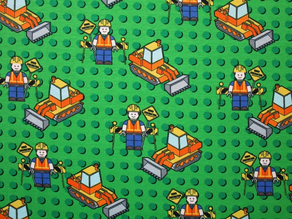 Úplet zelený "lego postavička" 