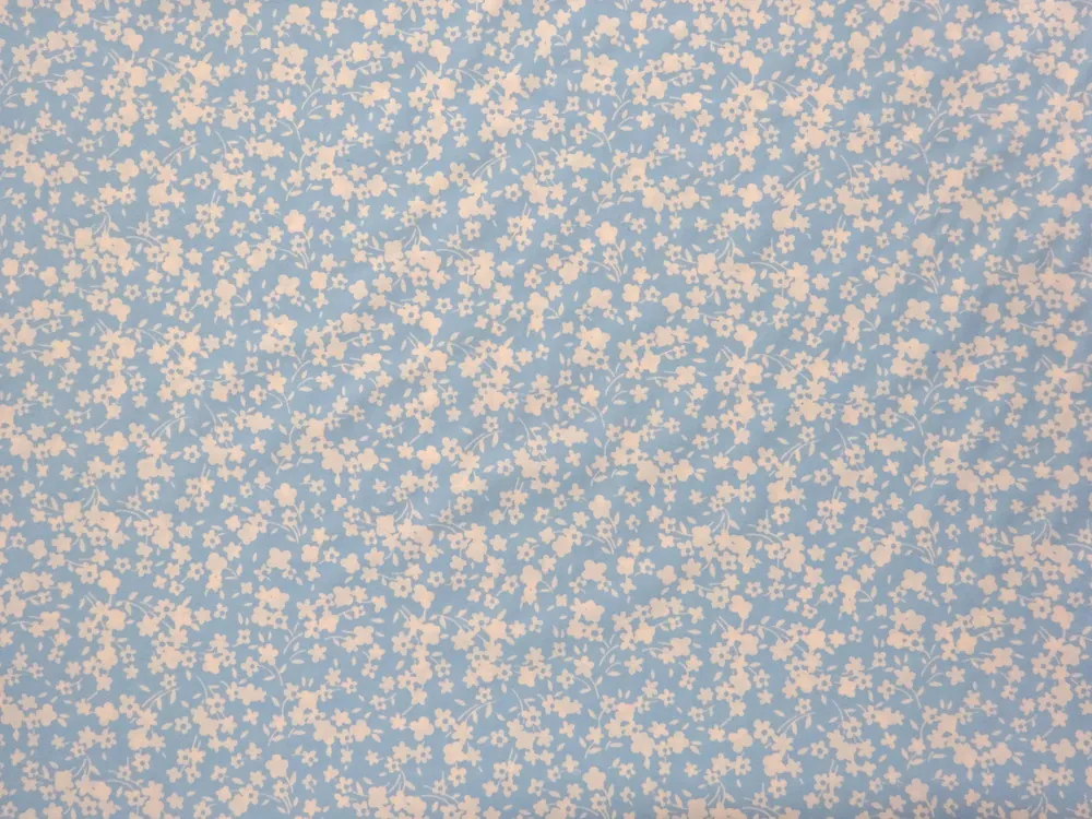 Úplet modrý "maslové kvety"