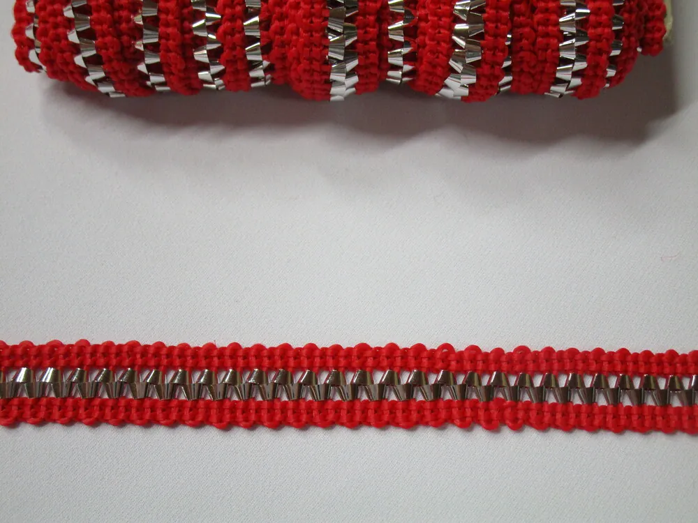 Borta červená "strieborný motív"