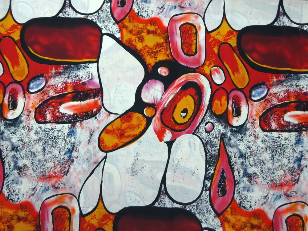 Šatovka maslová "farebný abstraktný vzor"