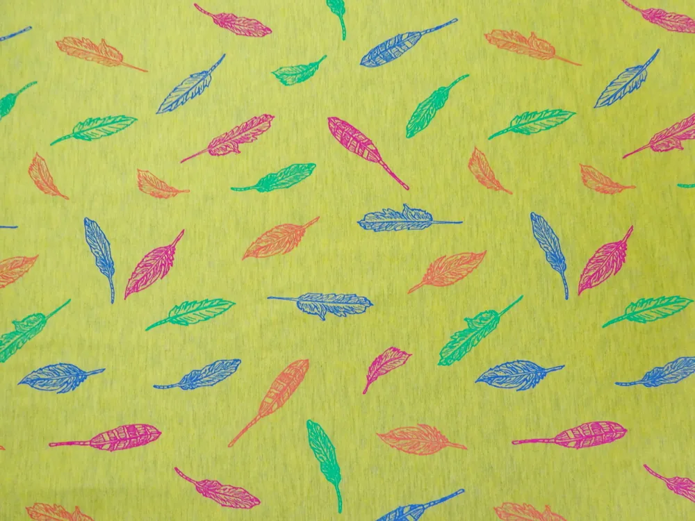 Úplet žlto-sivý melír "farebné pierka"